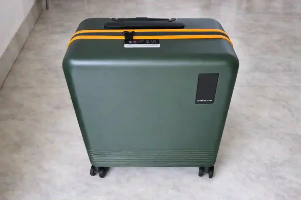 Mokobara hard shell trolley luggage with durable polycarbonate body, smooth spinner wheels, and TSA lock, designed for frequent travel in India