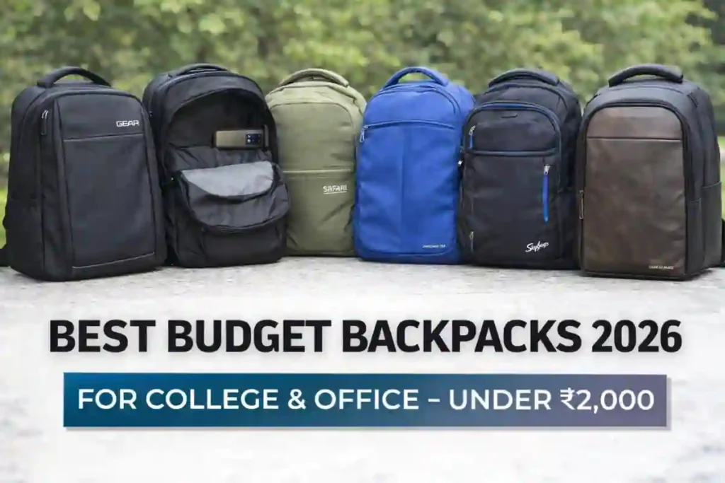 Six best budget backpacks for college and office use in 2026 tested for comfort, storage, and laptop protection under ₹2,000