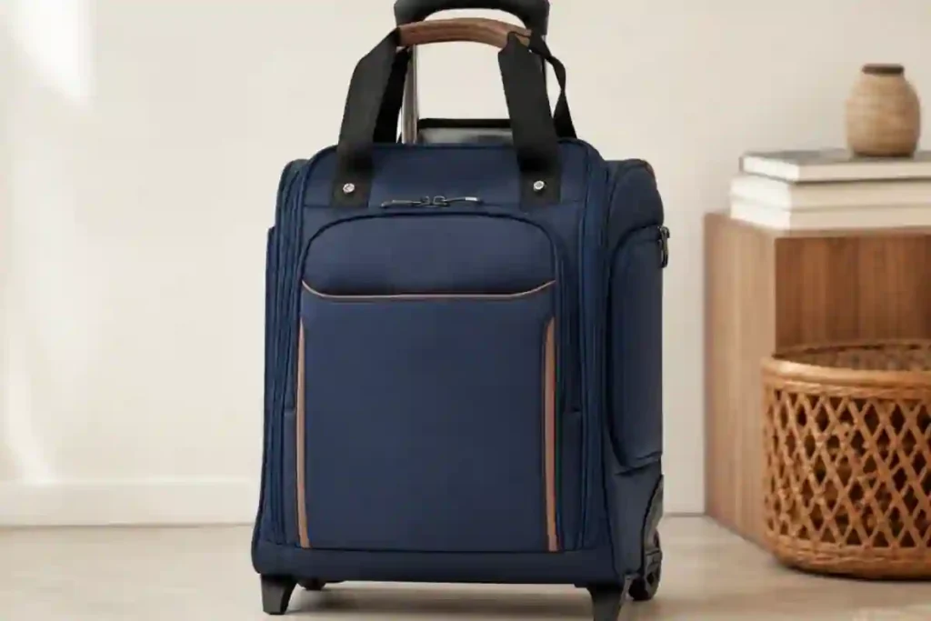 Travelpro Crew Classic underseat luggage with hanging organizer and laptop sleeve for business travel